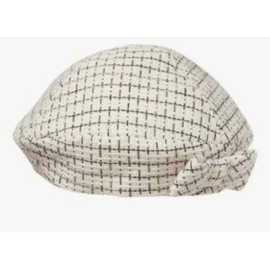 Janie and Jack Black/White Boucle Tweed Beret Hat Girls 4/5 NWT